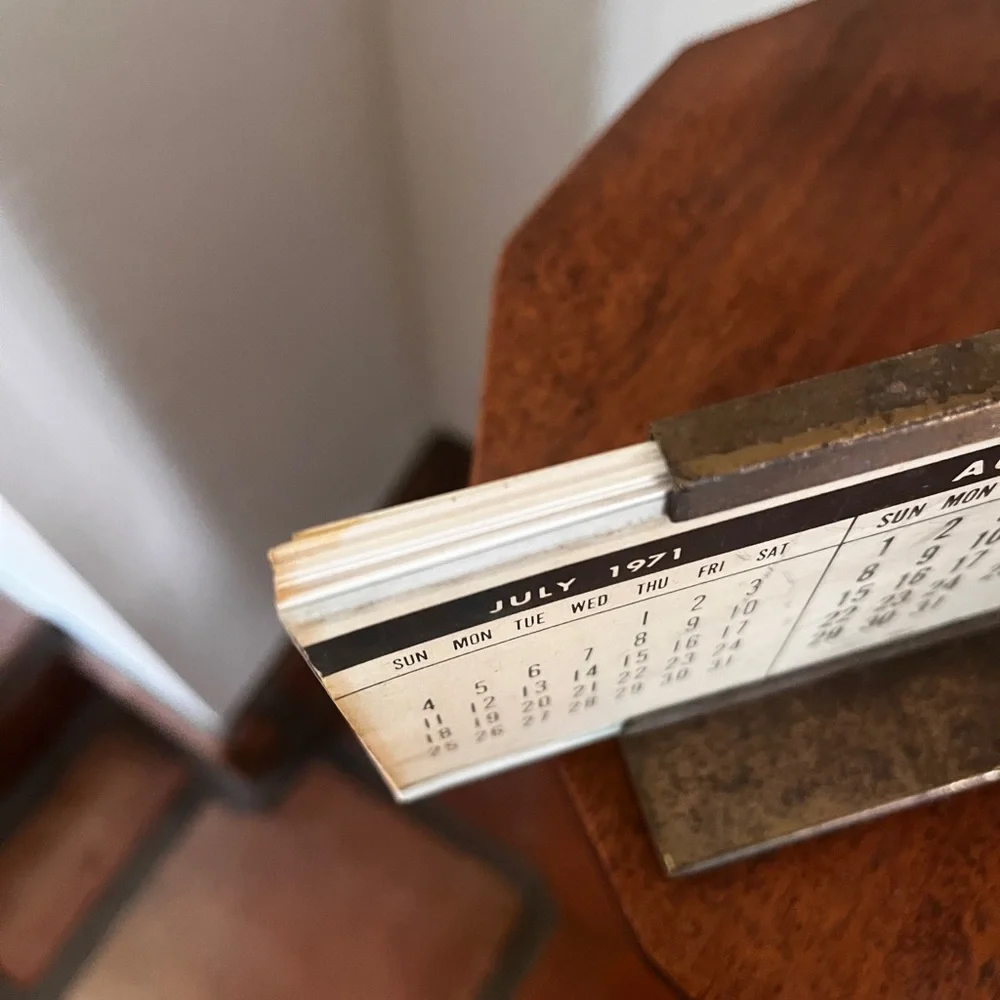 vintage 1971 1970s calendar